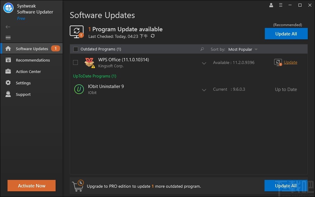 systweak software updater(软件更新软件) v1.0.02 官方版