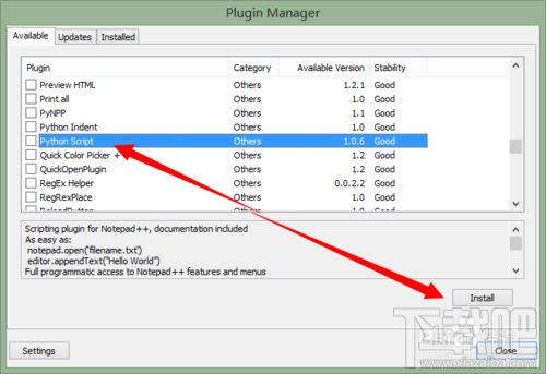 Notepad++ΰװPythonNotepad++