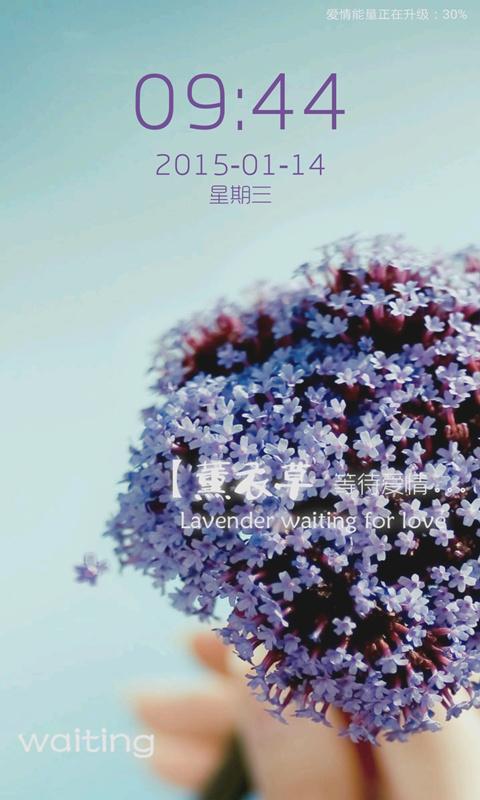 薰衣草等爱情锁屏动态壁纸